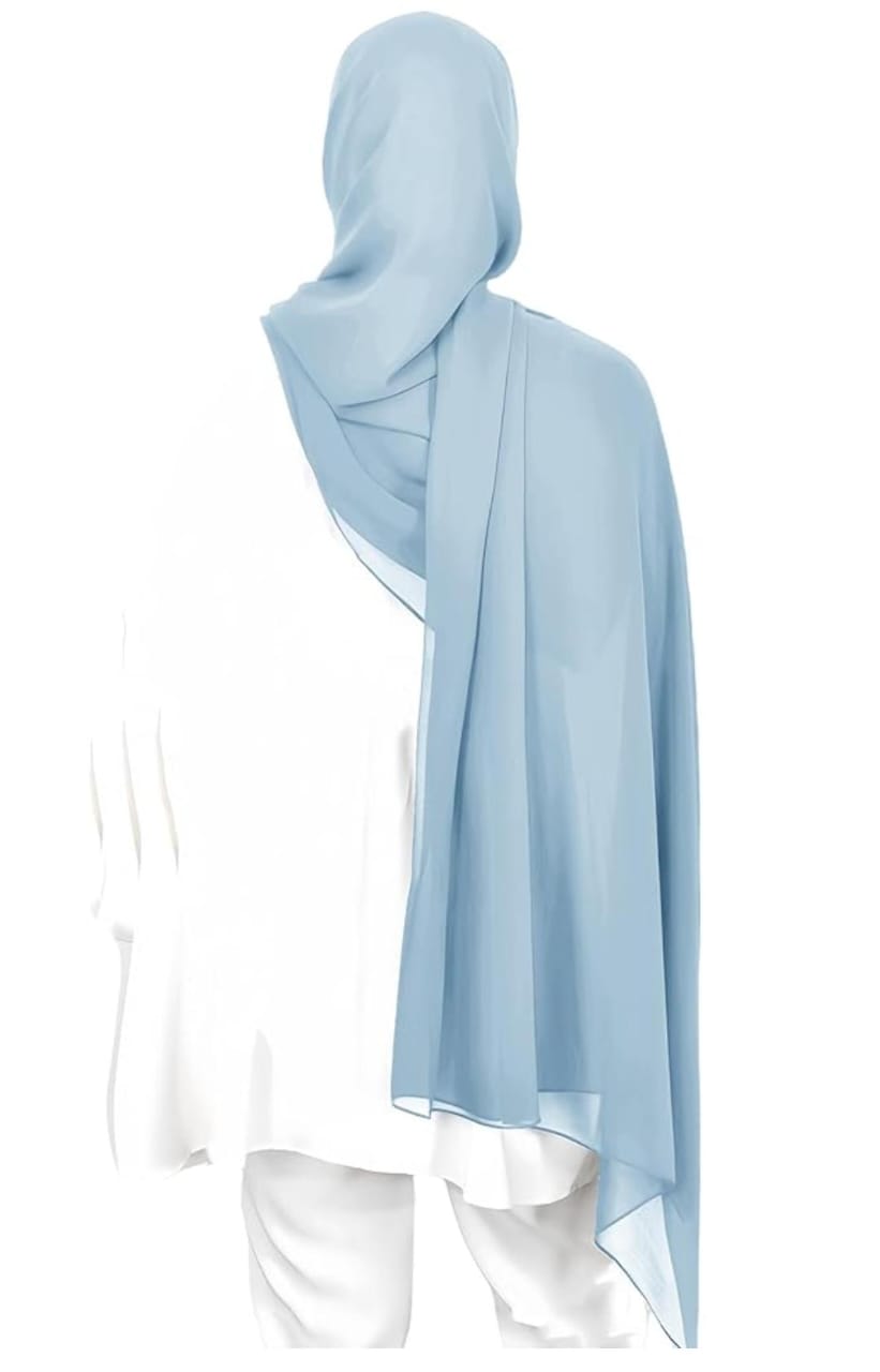 PRE-SEWN INSTANT GEORGETTE- SKY BLUE
