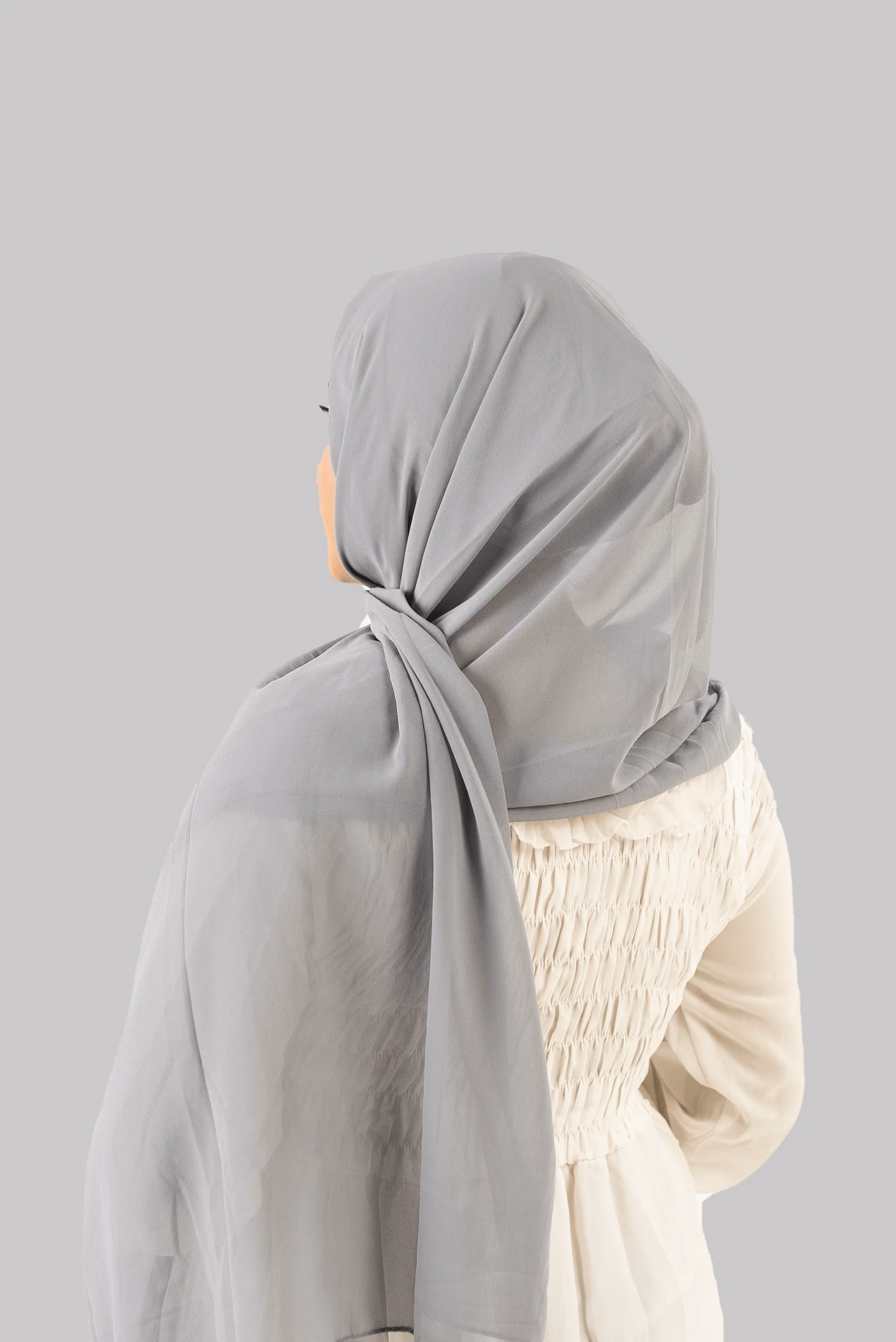 PRE-SEWN INSTANT GEORGETTE- GREY