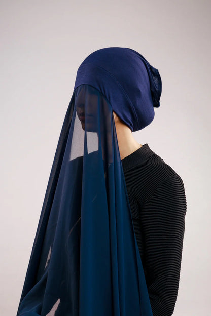 PRE-SEWN INSTANT GEORGETTE- NAVY BLUE