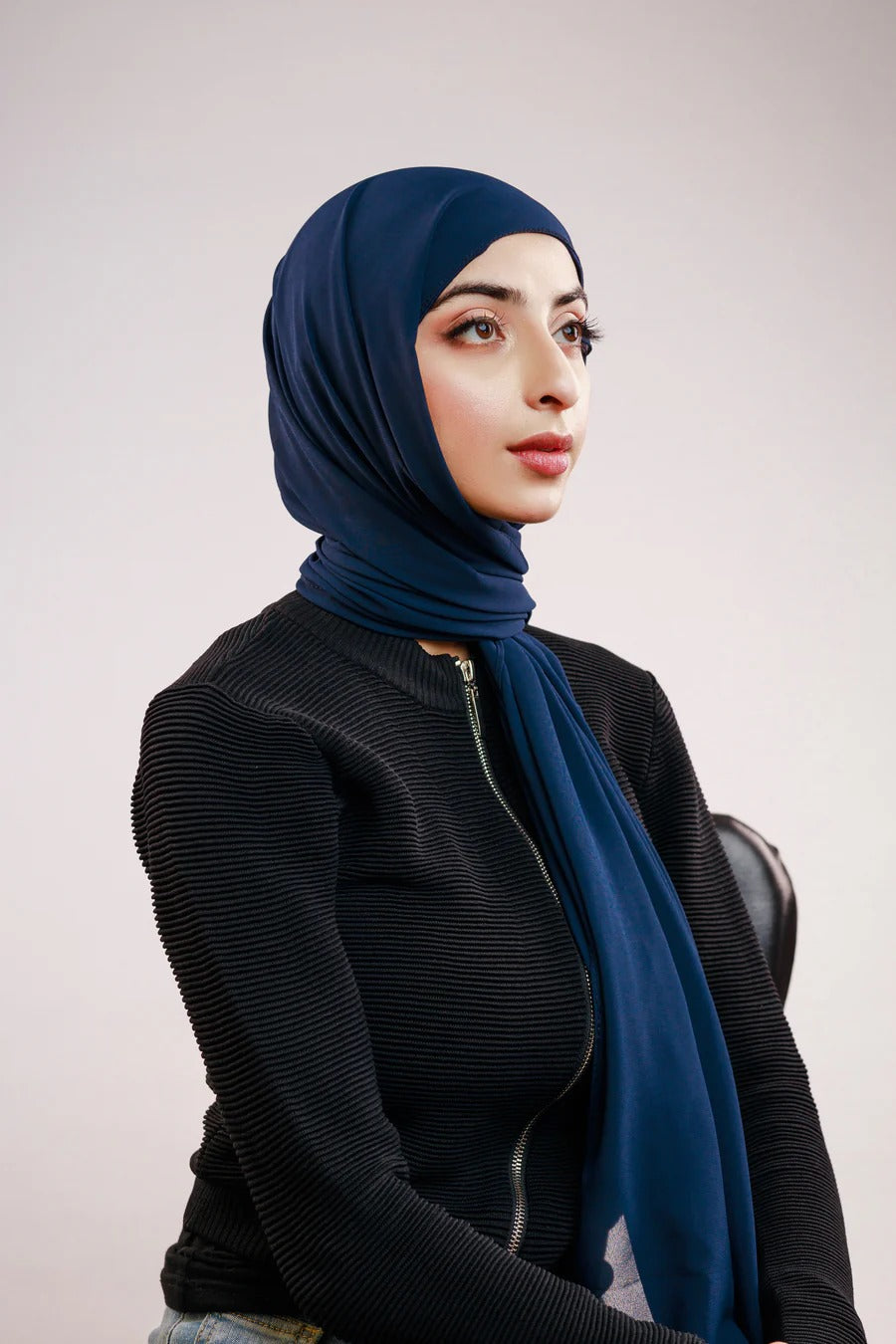 PRE-SEWN INSTANT GEORGETTE- NAVY BLUE