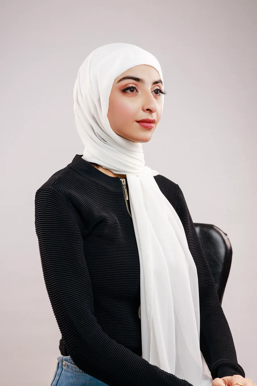 PRE-SEWN INSTANT GEORGETTE- WHITE