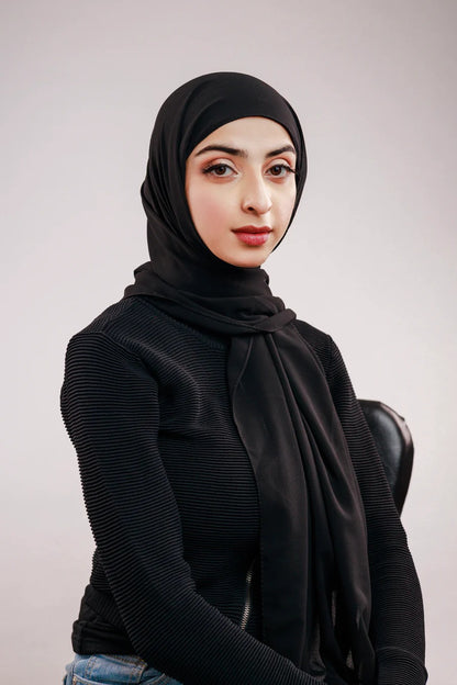 PRE-SEWN INSTANT GEORGETTE- BLACK
