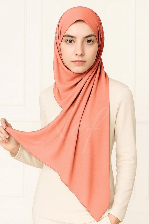 PRE-SEWN INSTANT GEORGETTE- PEACH