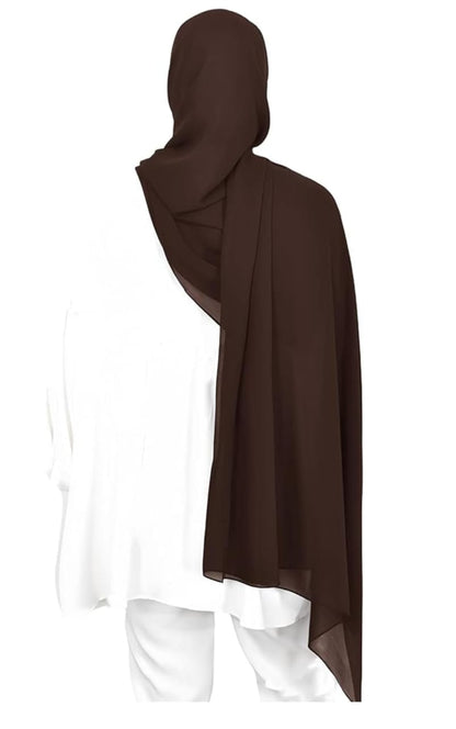 PRE-SEWN INSTANT GEORGETTE- DARK BROWN