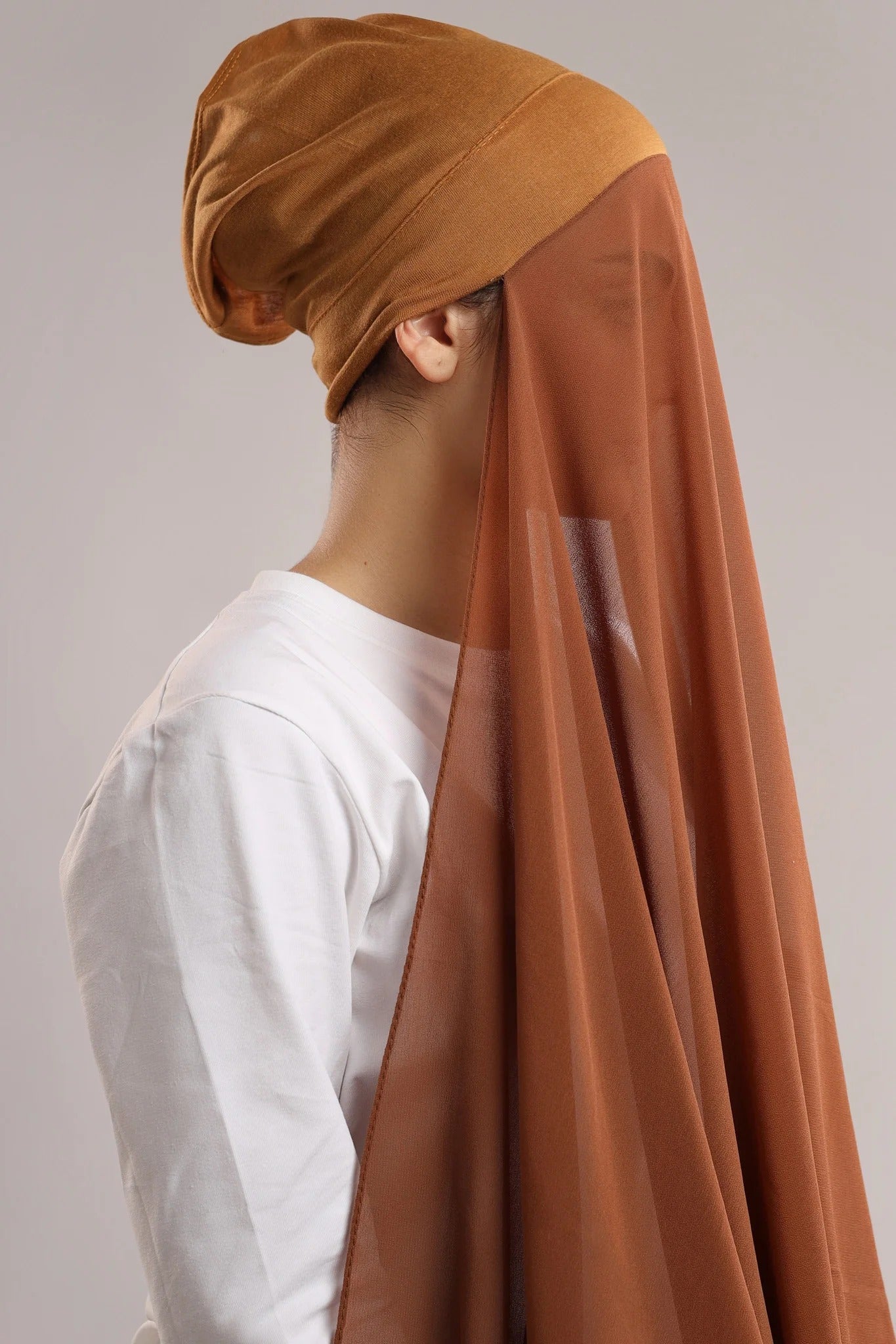PRE-SEWN INSTANT GEORGETTE- RUST
